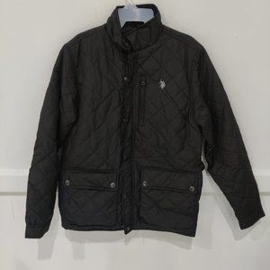 NWoT US Polo Association Men's Travel Quilted Jacket Black Size S $80 O202